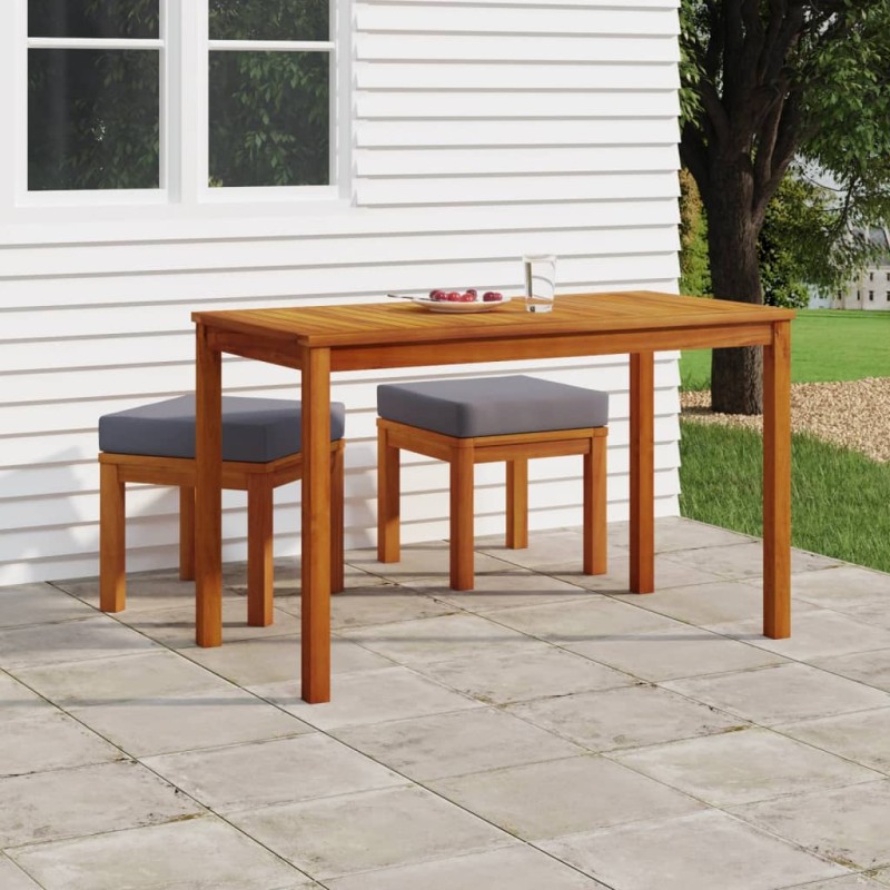 vidaXL 3-tlg. Garten-Essgruppe mit Kissen Massivholz Akazie vidaXL 3-tlg. Garten-Essgruppe mit Kissen Massivholz Akazie