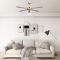 vidaXL Deckenventilator mit Lampe 106 cm Braun vidaXL Deckenventilator mit Lampe 106 cm Braun