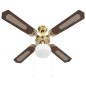 vidaXL Deckenventilator mit Lampe 106 cm Braun vidaXL Deckenventilator mit Lampe 106 cm Braun