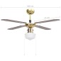 vidaXL Deckenventilator mit Lampe 106 cm Braun vidaXL Deckenventilator mit Lampe 106 cm Braun