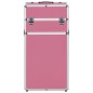 vidaXL Kosmetikkoffer Aluminium Rosa vidaXL Kosmetikkoffer Aluminium Rosa