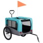 vidaXL 2-in-1 Fahrradanhänger für Hunde und Buggy Blau und Grau vidaXL 2-in-1 Fahrradanhänger für Hunde und Buggy Blau und Grau