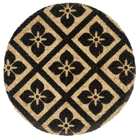 vidaXL Tischsets 6 Stk. Schwarz 38 cm Rund Jute
