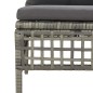 Garten-Mittelsofas mit Kissen 2 Stk. Grau Poly Rattan Garten-Mittelsofas mit Kissen 2 Stk. Grau Poly Rattan