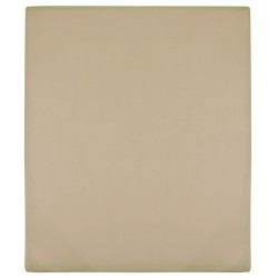 vidaXL Spannbettlaken 2 Stk. Jersey Taupe 100x200 cm Baumwolle