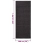 vidaXL Teppich Natur Sisal 100x250 cm Schwarz vidaXL Teppich Natur Sisal 100x250 cm Schwarz
