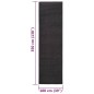 vidaXL Teppich Natur Sisal 100x350 cm Schwarz vidaXL Teppich Natur Sisal 100x350 cm Schwarz