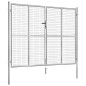 vidaXL Gartentor Verzinkter Stahl 306 x 250 cm Silbern