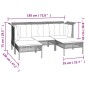 5-tlg. Garten-Lounge-Set mit Kissen Grau Poly Rattan 5-tlg. Garten-Lounge-Set mit Kissen Grau Poly Rattan