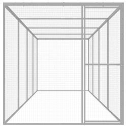 vidaXL Katzenkäfig 6x1,5x1,5 m Verzinkter Stahl