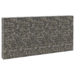 vidaXL Gabionenwand mit Abdeckung Verzinkter Stahl 300x30x150 cm