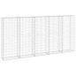 vidaXL Gabionenwand mit Abdeckung Verzinkter Stahl 300x30x150 cm vidaXL Gabionenwand mit Abdeckung Verzinkter Stahl 300x30x150 cm