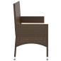 vidaXL Gartenbank 2-Sitzer mit Kissen Braun Poly Rattan vidaXL Gartenbank 2-Sitzer mit Kissen Braun Poly Rattan