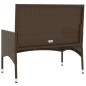 vidaXL Gartenbank 2-Sitzer mit Kissen Braun Poly Rattan vidaXL Gartenbank 2-Sitzer mit Kissen Braun Poly Rattan