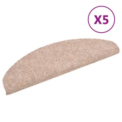 vidaXL Selbstklebende Treppenmatten 5 Stk. Braun 65x21x4cm Nadelvlies