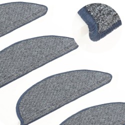 vidaXL Treppenmatten 15 Stk. Blau 56x17x3 cm