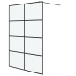 vidaXL Duschwand für Begehbare Dusche Schwarz 140x195 cm Matt ESG-Glas vidaXL Duschwand für Begehbare Dusche Schwarz 140x195 cm Matt ESG-Glas