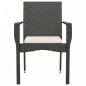 Gartenstühle mit Kissen 2 Stk. Poly Rattan Schwarz Gartenstühle mit Kissen 2 Stk. Poly Rattan Schwarz