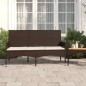vidaXL Gartenbank 3-Sitzer mit Kissen Braun Poly Rattan vidaXL Gartenbank 3-Sitzer mit Kissen Braun Poly Rattan