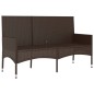 vidaXL Gartenbank 3-Sitzer mit Kissen Braun Poly Rattan vidaXL Gartenbank 3-Sitzer mit Kissen Braun Poly Rattan