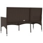 vidaXL Gartenbank 3-Sitzer mit Kissen Braun Poly Rattan vidaXL Gartenbank 3-Sitzer mit Kissen Braun Poly Rattan