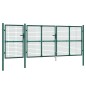 vidaXL Mesh-Gartentor Grün 400x175 cm Verzinkter Stahl vidaXL Mesh-Gartentor Grün 400x175 cm Verzinkter Stahl