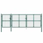 vidaXL Mesh-Gartentor Grün 400x175 cm Verzinkter Stahl vidaXL Mesh-Gartentor Grün 400x175 cm Verzinkter Stahl