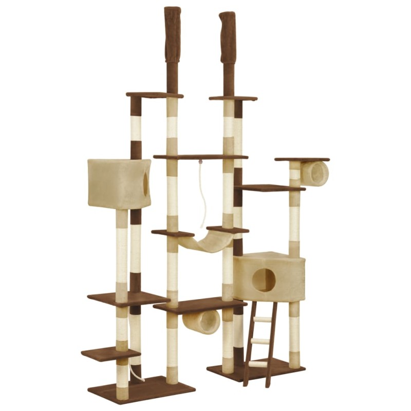 vidaXL Kratzbaum mit Sisal-Kratzsäulen Braun 234 cm vidaXL Kratzbaum mit Sisal-Kratzsäulen Braun 234 cm