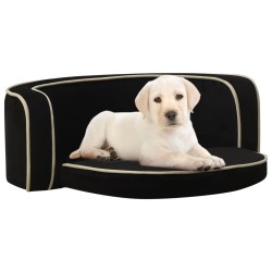 vidaXL Hundesofa Klappbar Schwarz 73x67x26 cm Plüsch Waschbares Kissen