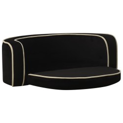 vidaXL Hundesofa Klappbar Schwarz 73x67x26 cm Plüsch Waschbares Kissen