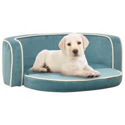 vidaXL Hundesofa Klappbar Türkis 73x67x26 cm Plüsch Waschbares Kissen