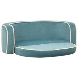 vidaXL Hundesofa Klappbar Türkis 73x67x26 cm Plüsch Waschbares Kissen