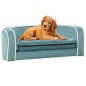 vidaXL Hundesofa Klappbar Türkis 73x67x26 cm Plüsch Waschbares Kissen vidaXL Hundesofa Klappbar Türkis 73x67x26 cm Plüsch Waschbares Kissen