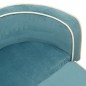 vidaXL Hundesofa Klappbar Türkis 73x67x26 cm Plüsch Waschbares Kissen vidaXL Hundesofa Klappbar Türkis 73x67x26 cm Plüsch Waschbares Kissen