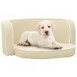 vidaXL Hundesofa Klappbar Creme 76x71x30 cm Leinen Waschbares Kissen vidaXL Hundesofa Klappbar Creme 76x71x30 cm Leinen Waschbares Kissen
