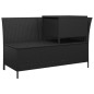vidaXL 4-tlg. Garten-Lounge-Set mit Kissen Schwarz Poly Rattan vidaXL 4-tlg. Garten-Lounge-Set mit Kissen Schwarz Poly Rattan
