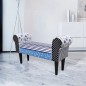 vidaXL Bank Patchwork Blau & Weiß vidaXL Bank Patchwork Blau & Weiß
