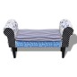 vidaXL Bank Patchwork Blau & Weiß vidaXL Bank Patchwork Blau & Weiß