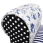 vidaXL Bank Patchwork Blau & Weiß vidaXL Bank Patchwork Blau & Weiß