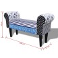 vidaXL Bank Patchwork Blau & Weiß vidaXL Bank Patchwork Blau & Weiß