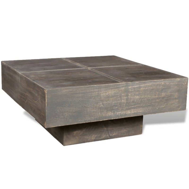 vidaXL Couchtisch Dunkelbraun Quadratisch Massivholz Mango vidaXL Couchtisch Dunkelbraun Quadratisch Massivholz Mango