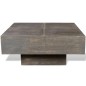 vidaXL Couchtisch Dunkelbraun Quadratisch Massivholz Mango vidaXL Couchtisch Dunkelbraun Quadratisch Massivholz Mango