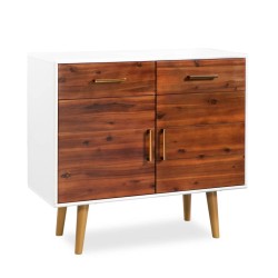 vidaXL Sideboard Akazienholz Massiv 90 x 33,5 x 83 cm