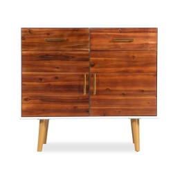 vidaXL Sideboard Akazienholz Massiv 90 x 33,5 x 83 cm