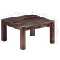vidaXL Couchtisch Grau 60 x 60 x 35 cm Massivholz vidaXL Couchtisch Grau 60 x 60 x 35 cm Massivholz