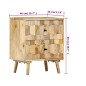 vidaXL Nachttisch 40x30x50 cm Massivholz Mango vidaXL Nachttisch 40x30x50 cm Massivholz Mango