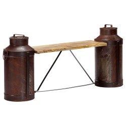 vidaXL Milchkannen-Sitzbank 150 x 33 x 64 cm Massivholz Mango