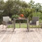 Gartenstühle mit Kissen 2 Stk. Poly Rattan Grau Gartenstühle mit Kissen 2 Stk. Poly Rattan Grau