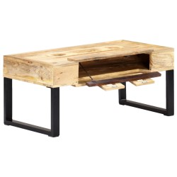 vidaXL Couchtisch Kassettenstil 100×52×45 cm Massivholz Mango