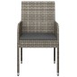 Gartenstühle mit Kissen 2 Stk. Poly Rattan Grau Gartenstühle mit Kissen 2 Stk. Poly Rattan Grau